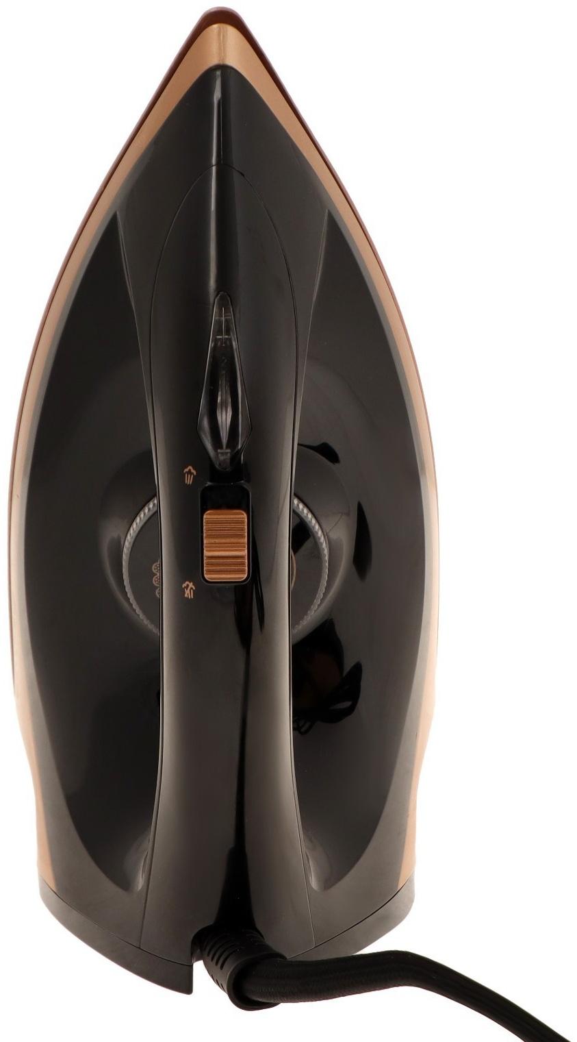 Парогенератор Sakura SA-3065CBK, 2400 Вт, керам. подошва, 1.1 л, 130г/мин, чёрно-золотой