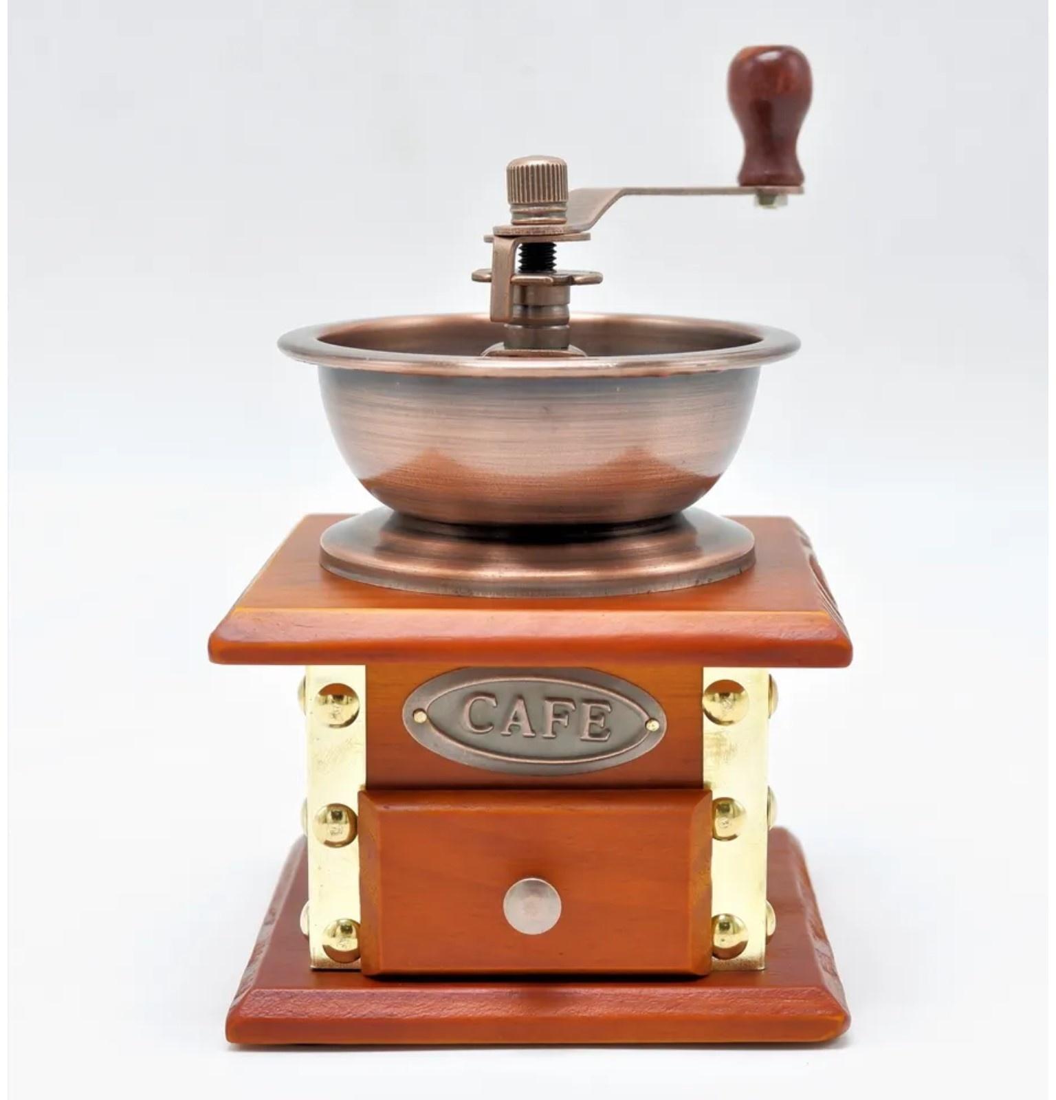 Кофемолка ручная Bekker, размер 12.5х12.5х18.5 см, цвет коричневый