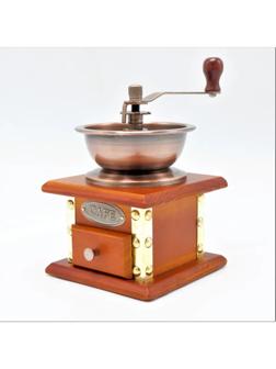 Кофемолка ручная Bekker, размер 12.5х12.5х18.5 см, цвет коричневый