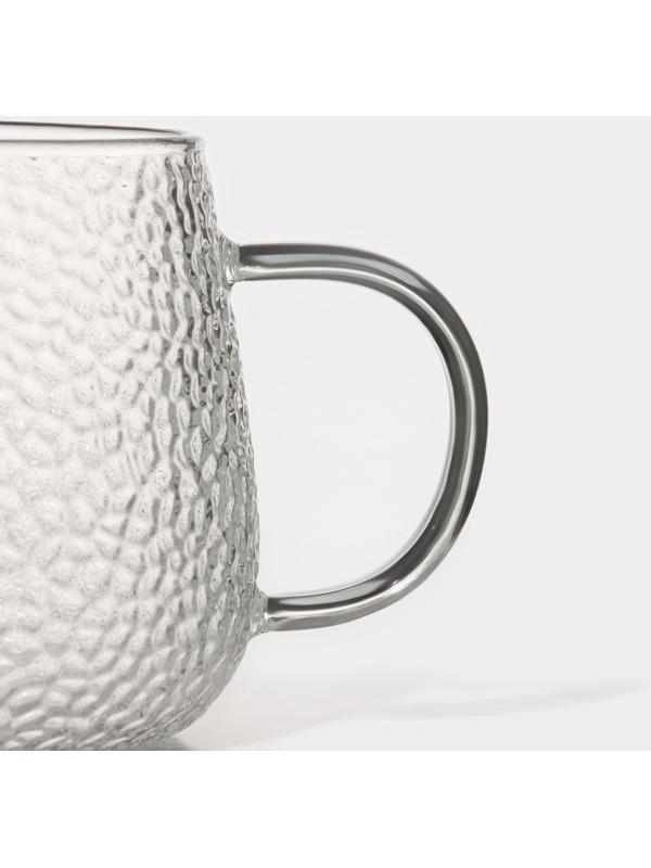 Кружка стеклянная Magistro «Сара», 380 мл, 9×12,5 см