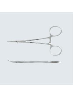 Зажим к/о Москит, изогнутый по плоскости, для новорожд., 125 мм, J-17-022