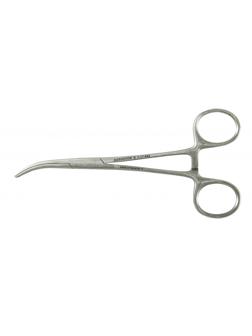 Зажим к/о Москит, изогнутый по ребру, для новорожд., 125 мм, J-17-062