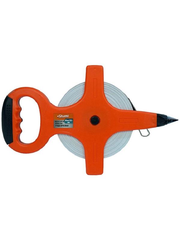 Рулетка 50 м геодез. ФИБЕРГЛАСС, ШТЫК ДЛЯ ФИКСАЦИИ, Sturm! 2010-07-GP-50