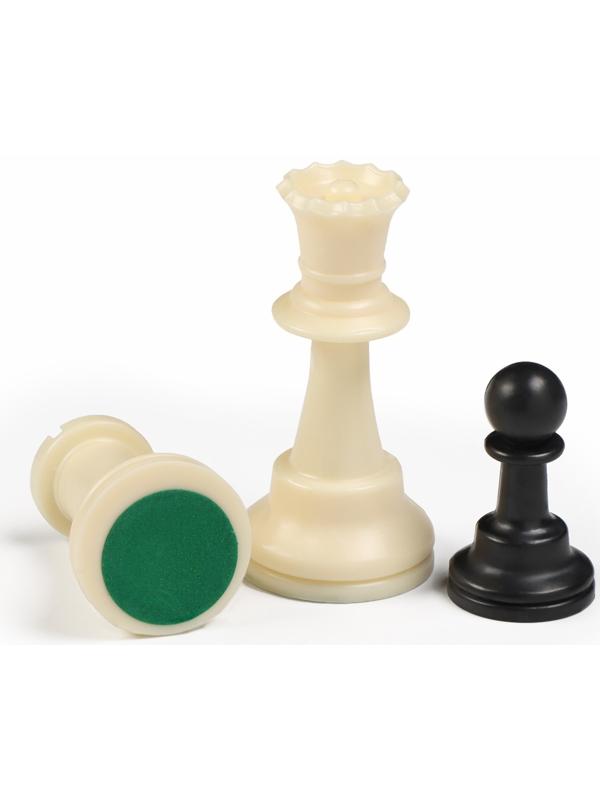 Шахматы гроссмейстерские, турнирные 43х43 см, фигуры пластик, король h-10 см, пешка h=4.5 см