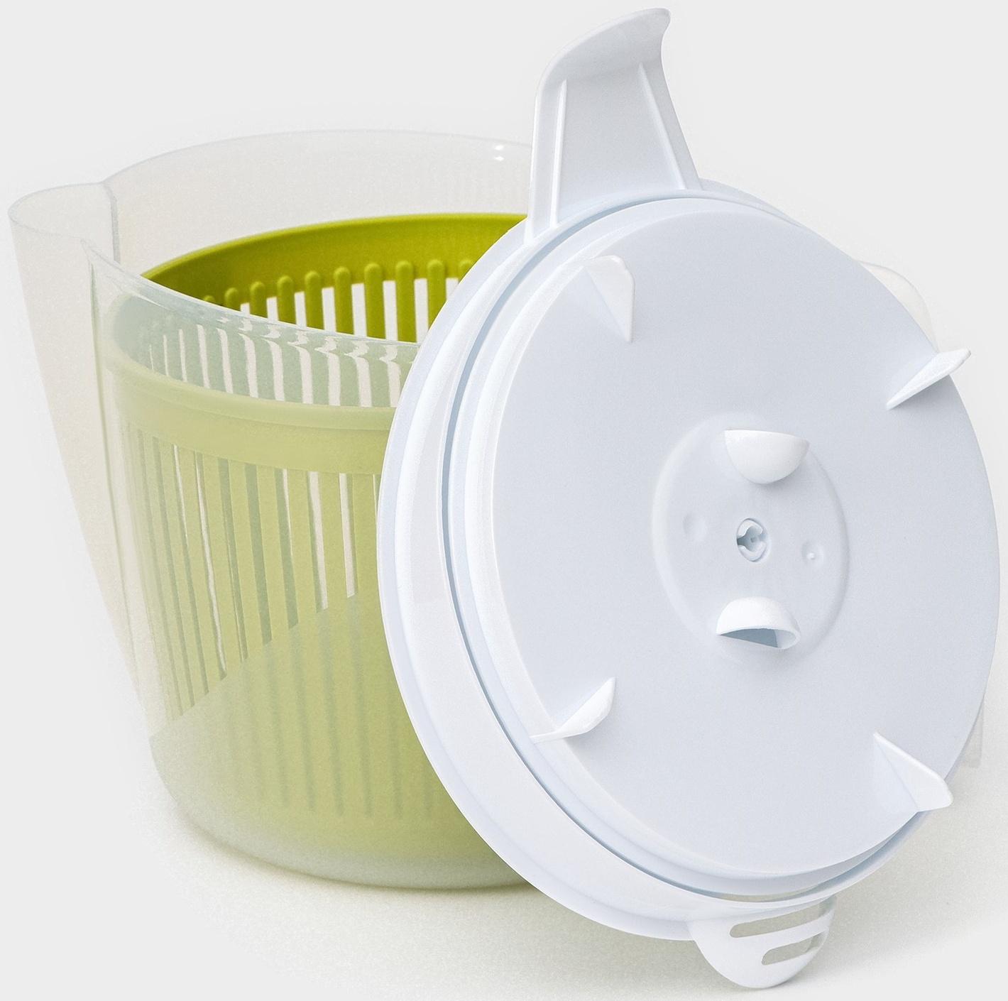 Центрифуга для сушки зелени Доляна Fresh cook, 2 л, пластик, цвет бело-зелёный