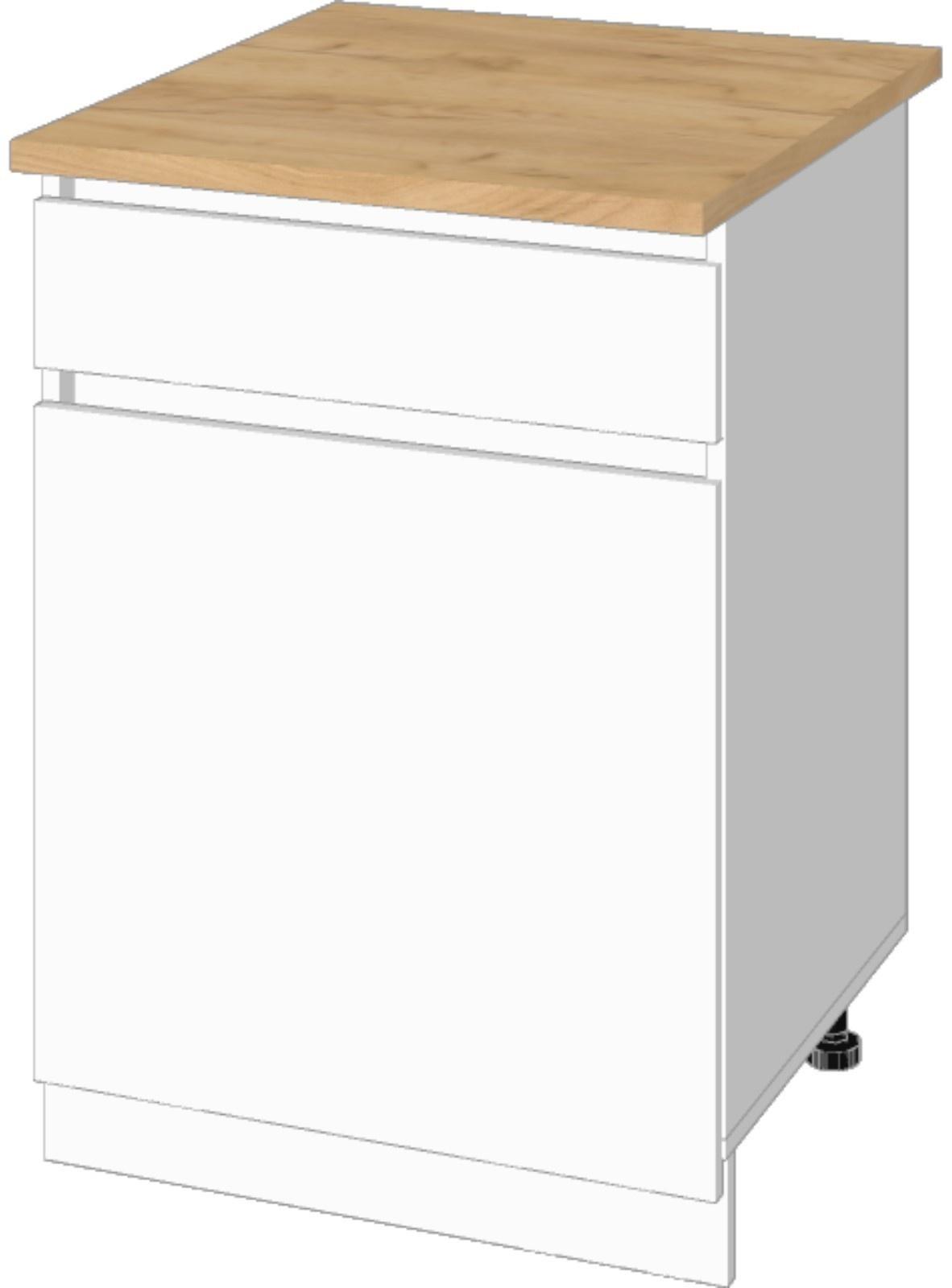 Шкаф напольный Зара 1 ящик 1 ств 600х600х850 белый