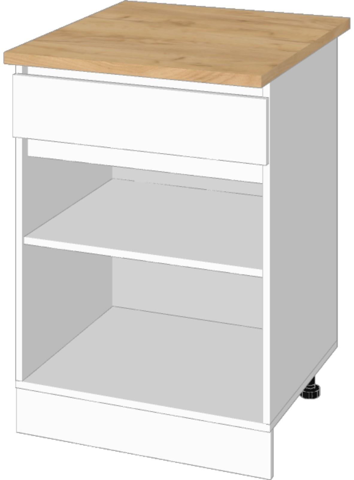 Шкаф напольный Зара 1 ящик 1 ств 600х600х850 белый