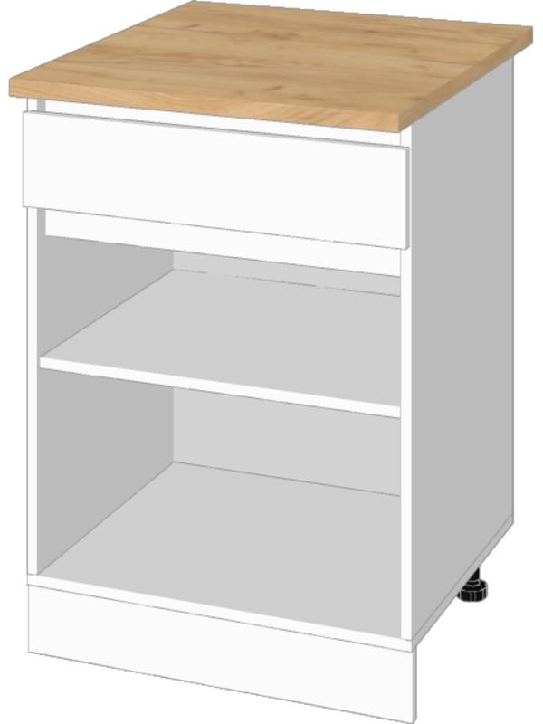 Шкаф напольный Зара 1 ящик 1 ств 600х600х850 белый