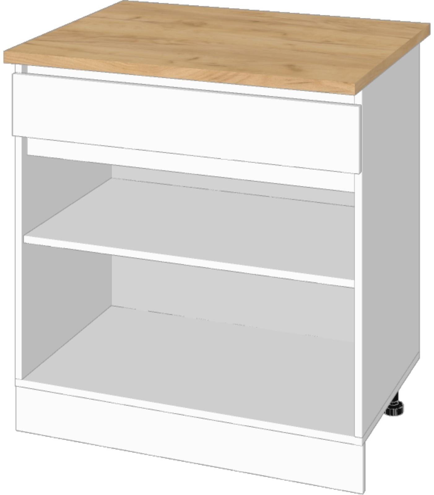 Шкаф напольный Зара 1 ящик 800х600х850 белый