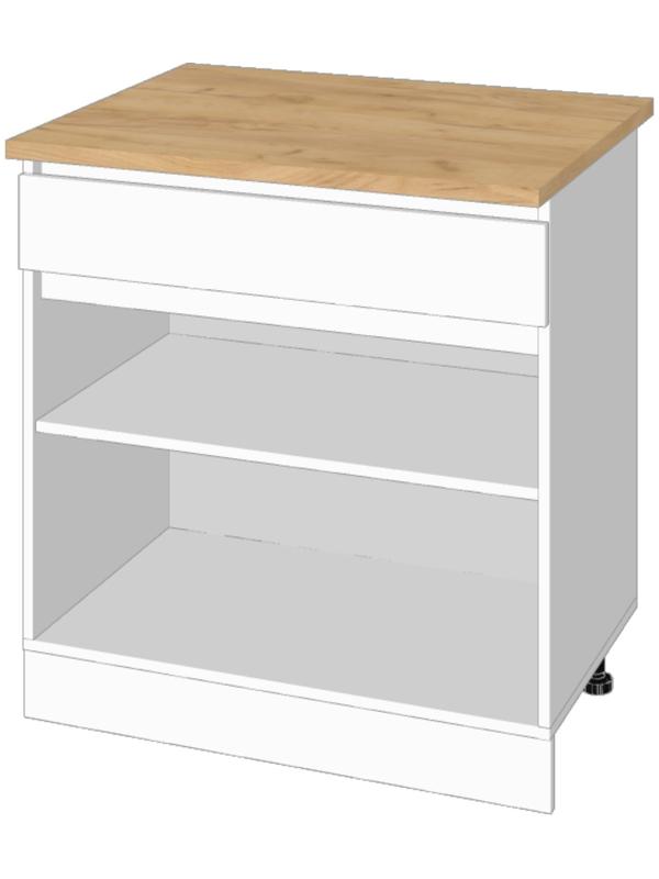 Шкаф напольный Зара 1 ящик 800х600х850 белый