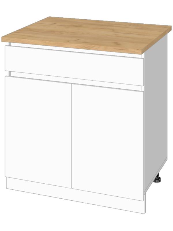 Шкаф напольный Зара 1 ящик 800х600х850 белый