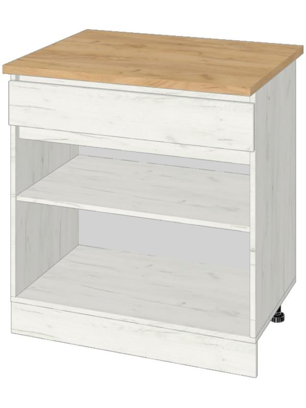 Шкаф напольный Зара 1 ящик 800х600х850 крафт белый
