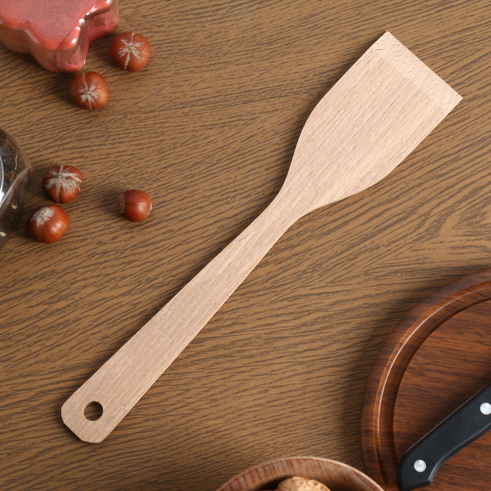 Лопатка деревянная, 27 х 5,5 х 0,4см,  бук