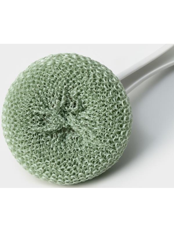 Щётка для мытья посуды с пластиковой губкой Raccoon Breeze, удобная ручка, 30×6 см