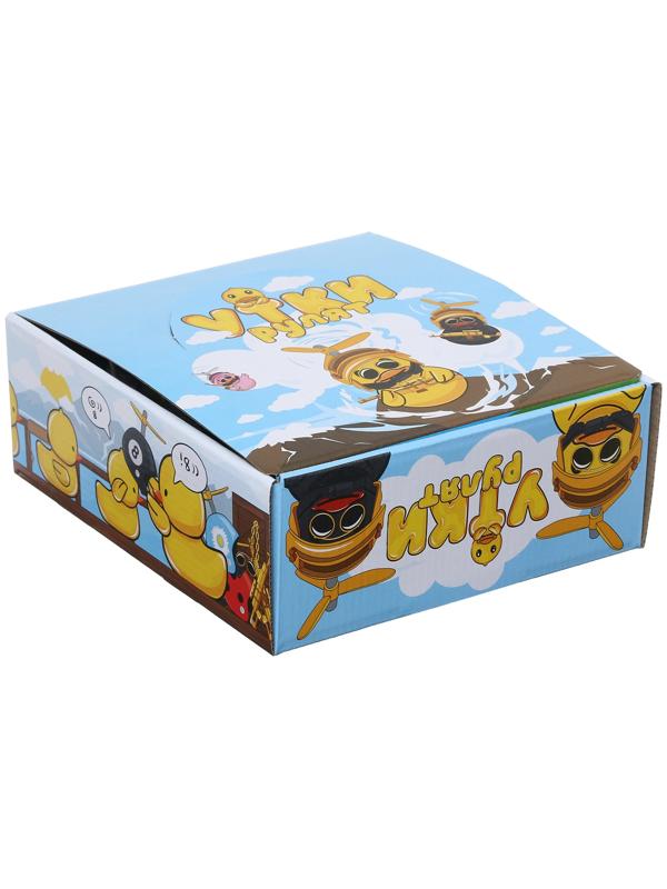 Утка с пропеллером на панель авто с пищалкой, черный, набор 9 шт