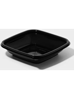 Контейнер одноразовый, ЮПК-1616, 375 мл, 16×16×3,6 см, чёрный, 25 шт/уп