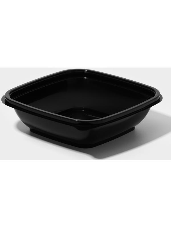 Контейнер одноразовый, ЮПК-1616, 500 мл, 16×16×4,5 см, чёрный, 25 шт/уп