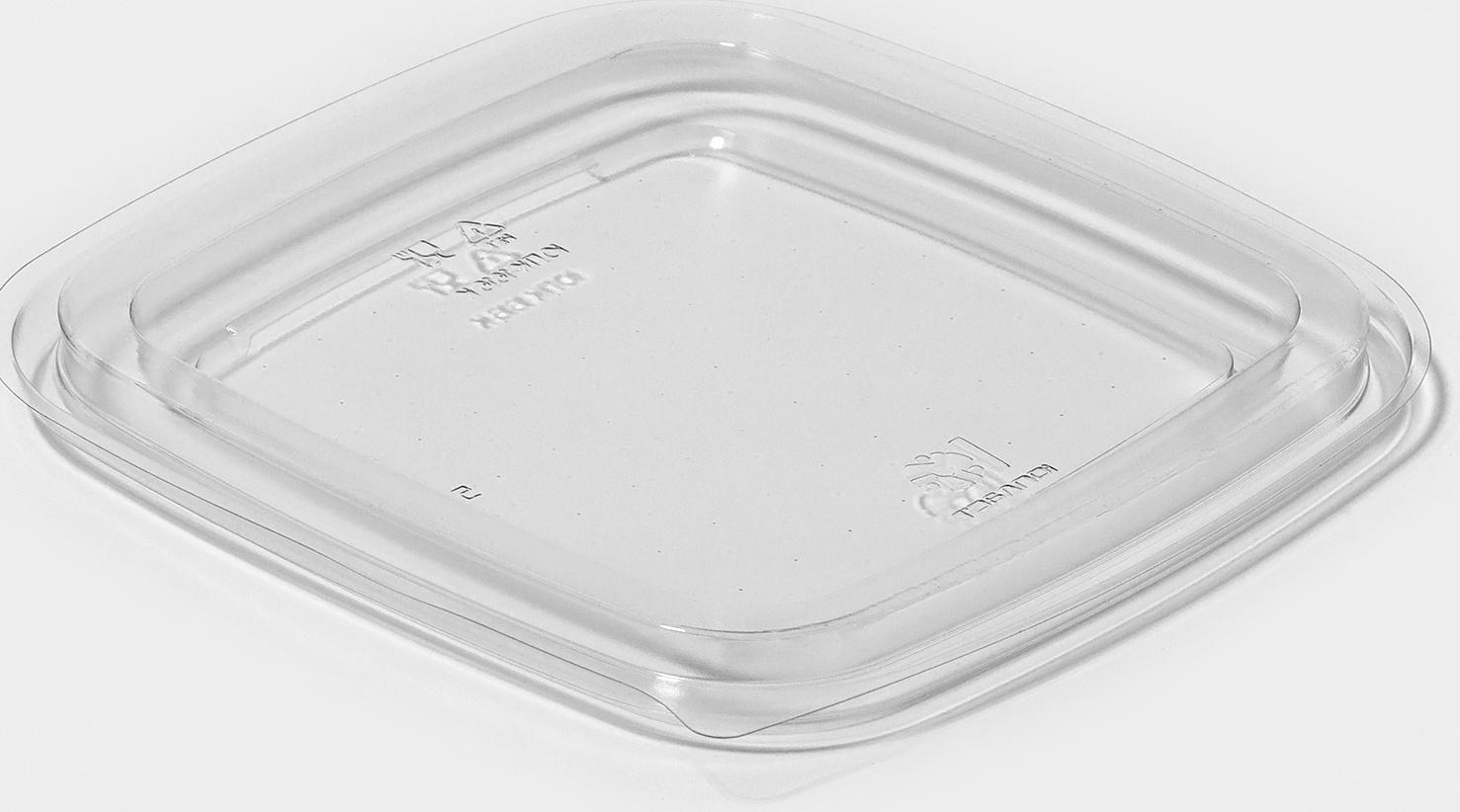 Крышка одноразовая, ЮПК-1616, 16×16×1,38 см, прозрачная, 50 шт/уп