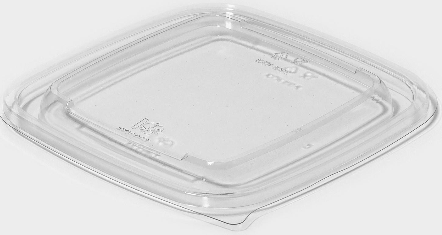 Крышка одноразовая, ЮПК-1616, 16×16×1,38 см, прозрачная, 50 шт/уп