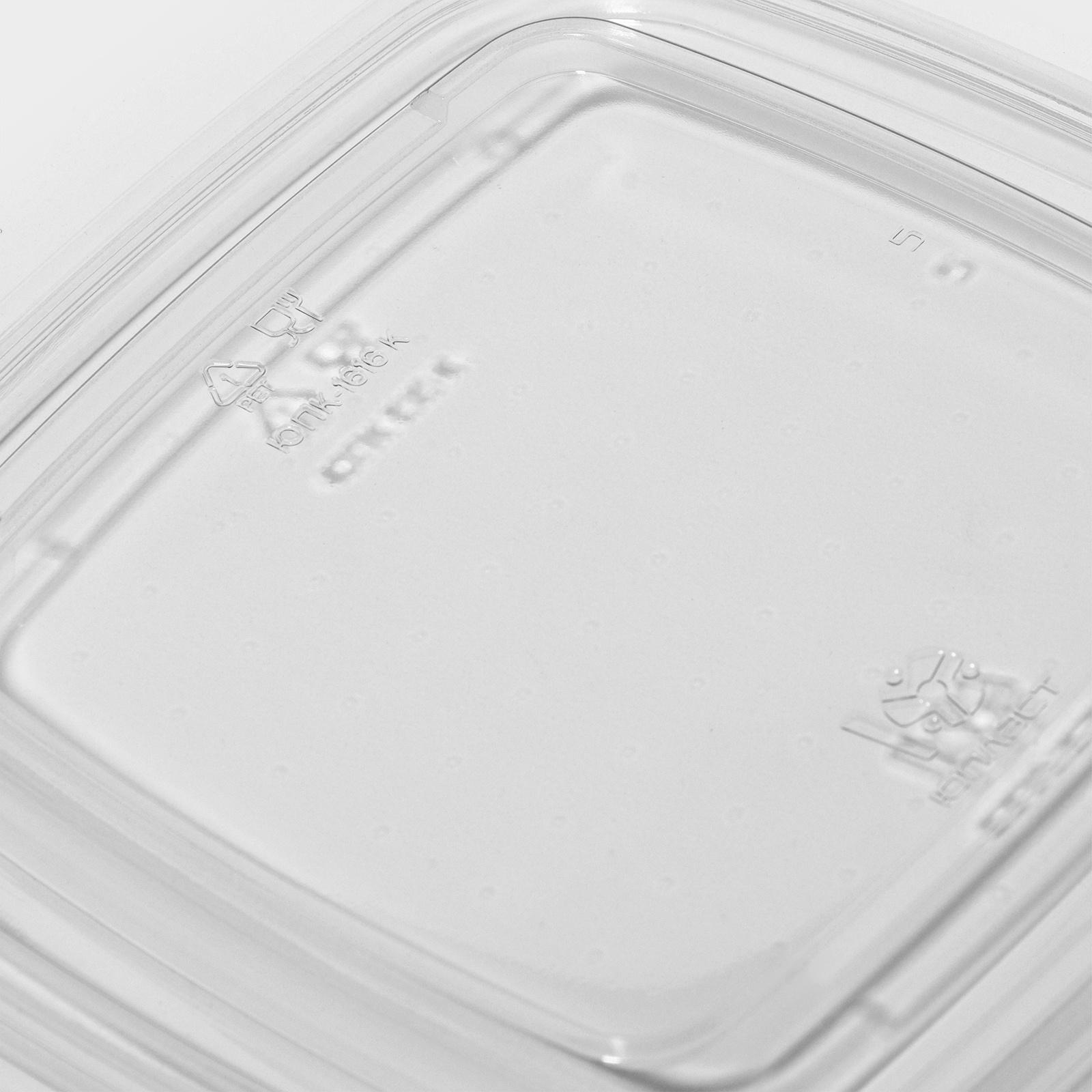 Крышка одноразовая, ЮПК-1616, 16×16×1,38 см, прозрачная, 50 шт/уп