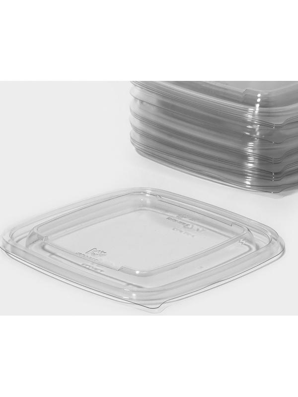 Крышка одноразовая, ЮПК-1616, 16×16×1,38 см, прозрачная, 50 шт/уп