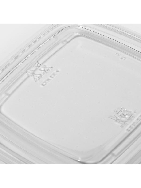 Крышка одноразовая, ЮПК-1616, 16×16×1,38 см, прозрачная, 50 шт/уп