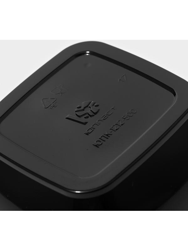 Контейнер одноразовый, ЮПК-1212, 500 мл, 12,6×12,6×6 см, чёрный, 50 шт/уп