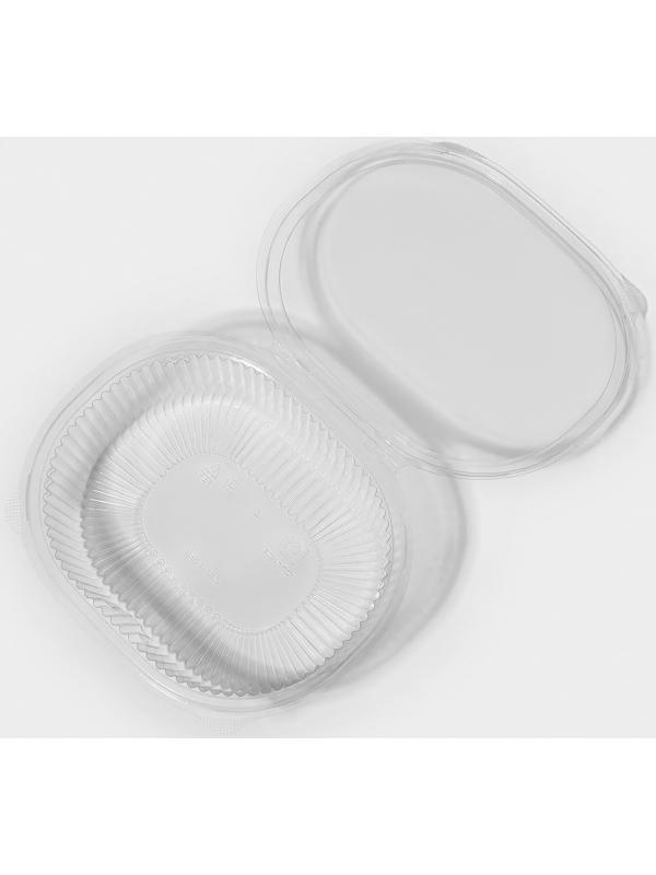 Контейнер одноразовый с неразъёмной крышкой, РКС-750, 750 мл, 17,6×14,7×6,4 см, 420 шт/уп