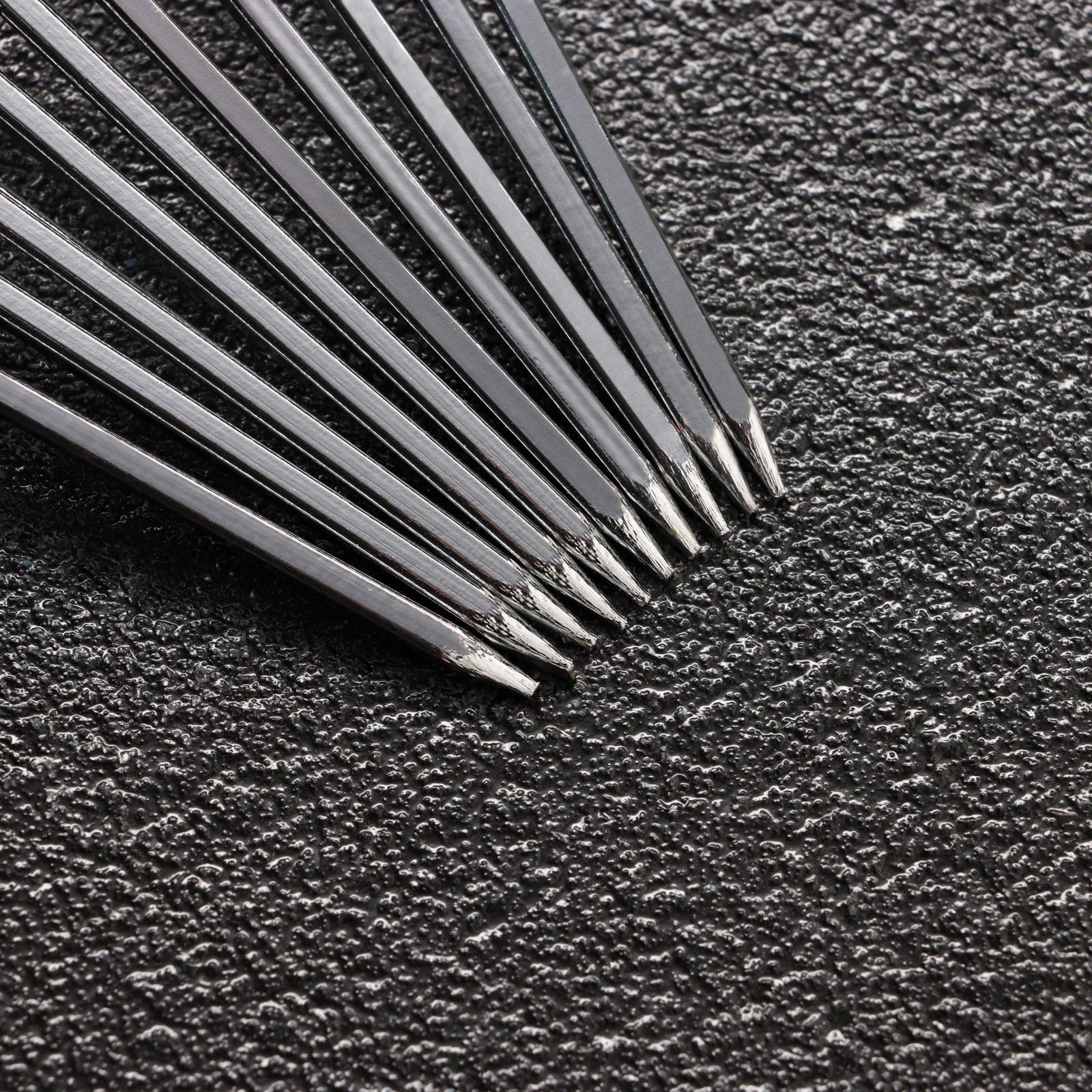 Набор шампуров-спиц 10 шт, 35 см, ширина - 3 мм, толщина - 3 мм