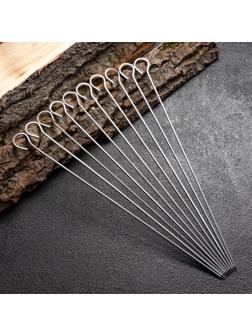 Набор шампуров-спиц 10 шт, 35 см, ширина - 3 мм, толщина - 3 мм