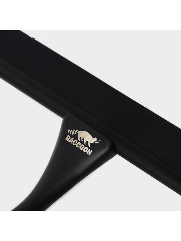 Водосгон из нержавеющей стали с комплектом держателей Raccoon, 25×16 см, цвет чёрный