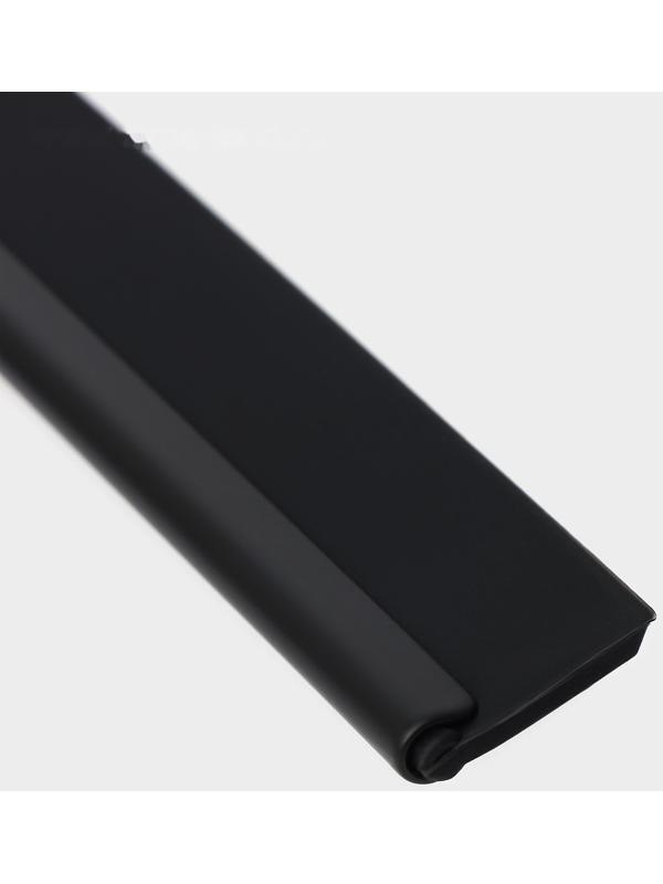 Водосгон из нержавеющей стали с комплектом держателей Raccoon, 25×16 см, цвет чёрный