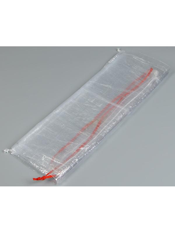 Мешок полипропиленовый, 50 × 90 см, на 50 кг, прозрачный, с завязками