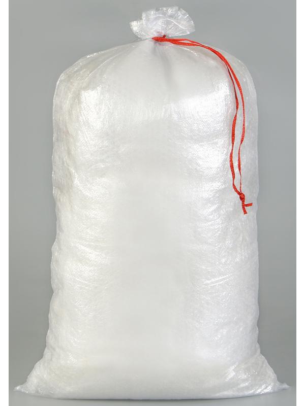Мешок полипропиленовый, 50 × 90 см, на 50 кг, прозрачный, с завязками