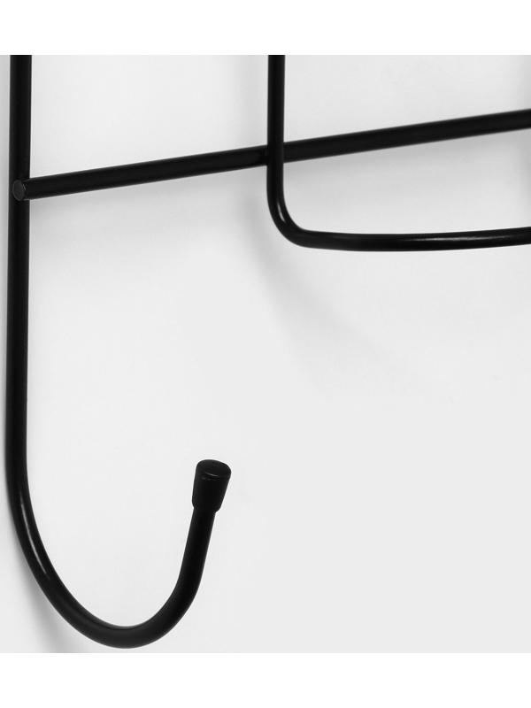 Подставка настенная для гладильной доски и утюга, 25×14,5×40,5 см, цвет чёрный