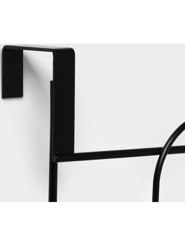 Подставка настенная для гладильной доски и утюга, 25×14,5×40,5 см, цвет чёрный