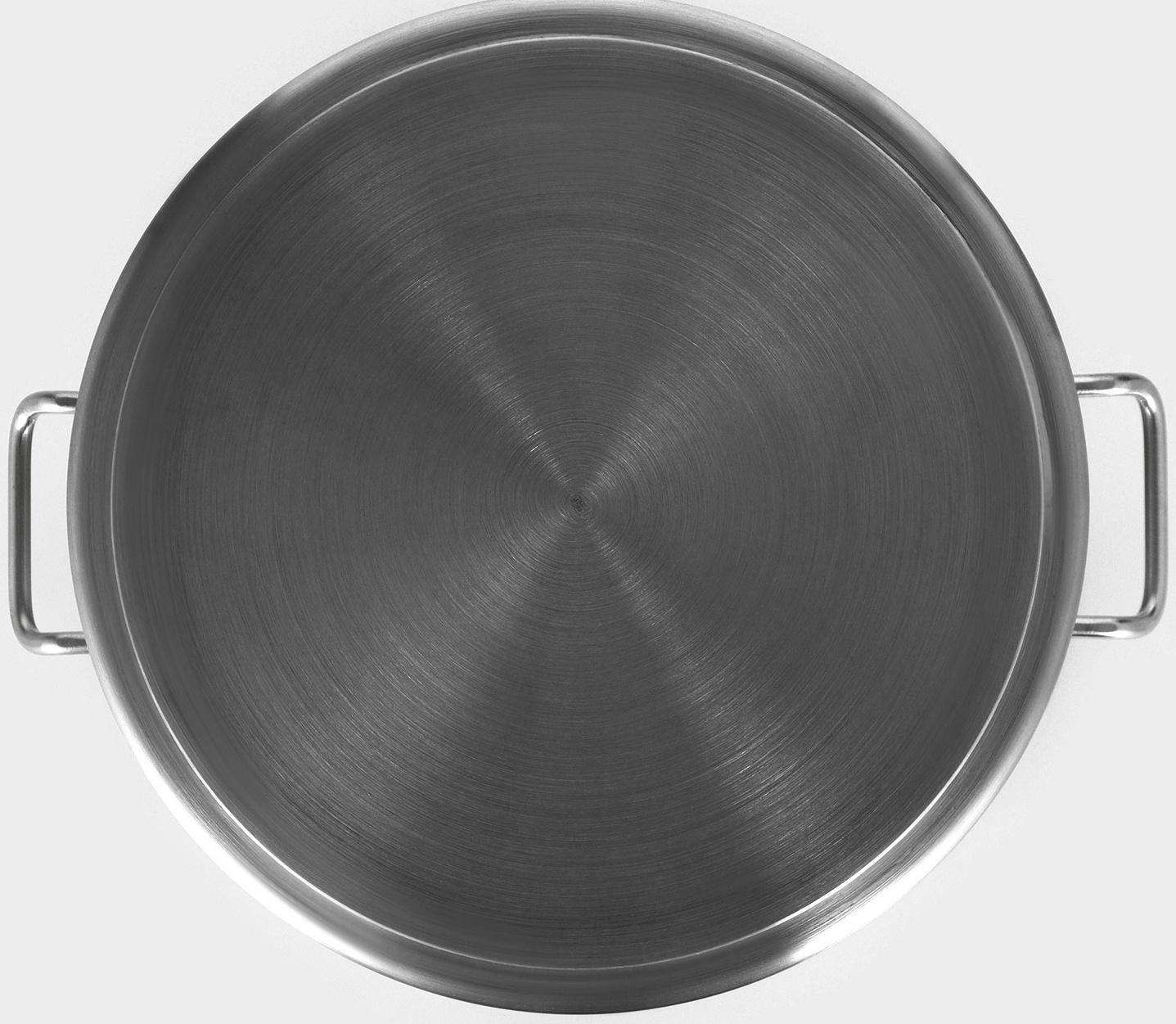 Кастрюля 15л, толщина 0,8мм, дно ТРС  , 201 сталь, с крышкой, индукция, d=30 см, h=20 см