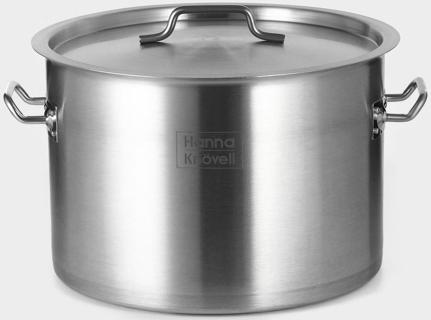 Кастрюля 19л, толщина 0,8мм, дно ТРС  , 201 сталь, с крышкой, индукция, d=32 см, h=22 см