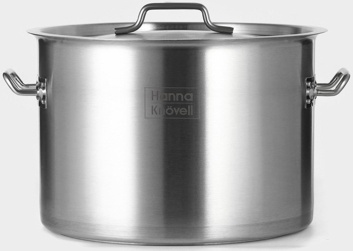 Кастрюля 19л, толщина 0,8мм, дно ТРС  , 201 сталь, с крышкой, индукция, d=32 см, h=22 см