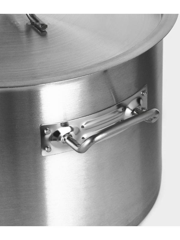 Кастрюля 19л, толщина 0,8мм, дно ТРС  , 201 сталь, с крышкой, индукция, d=32 см, h=22 см