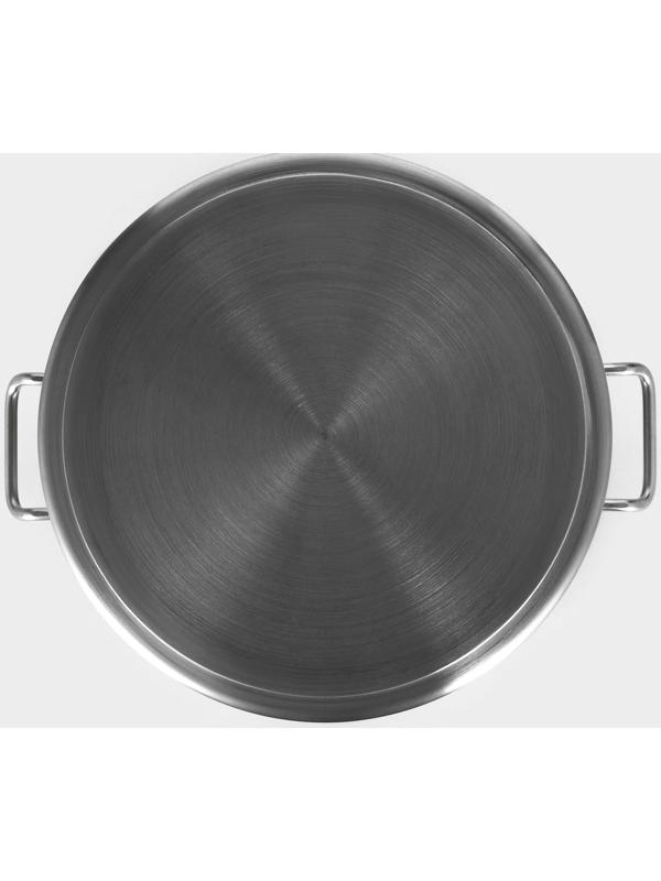 Кастрюля 19л, толщина 0,8мм, дно ТРС  , 201 сталь, с крышкой, индукция, d=32 см, h=22 см