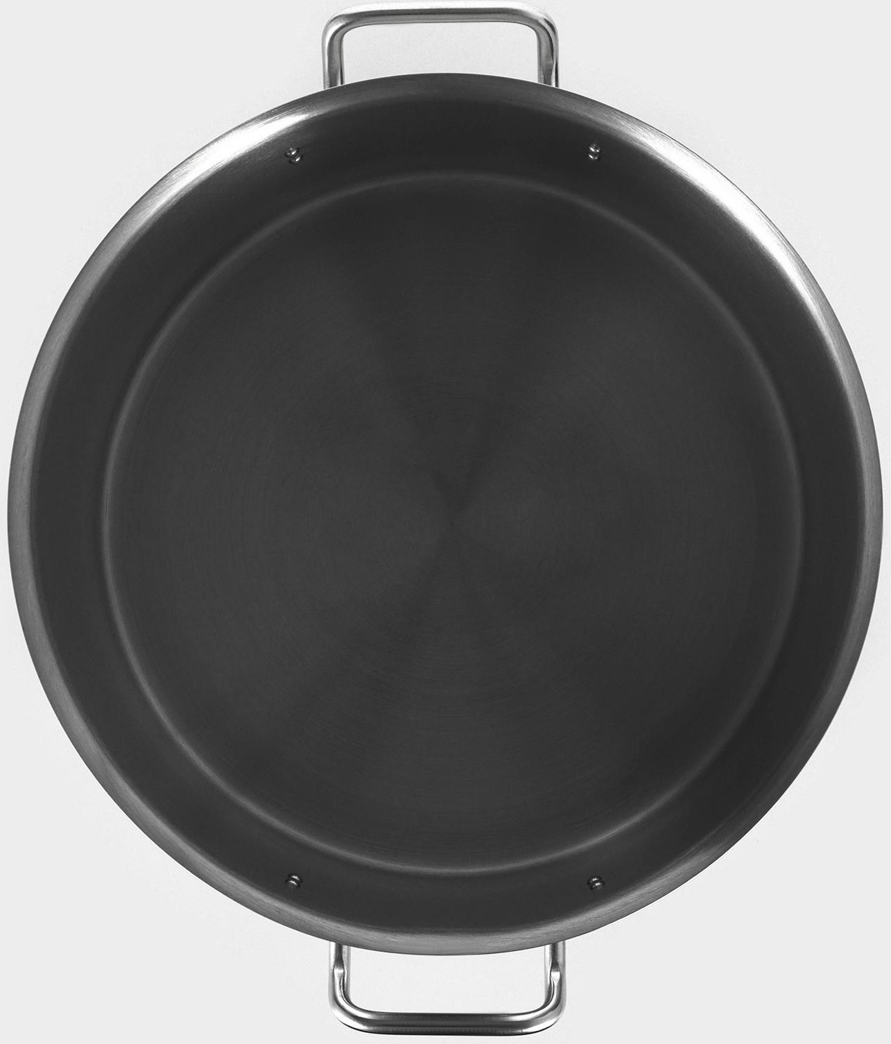 Кастрюля 25л, толщина 0,8мм, дно ТРС  , 201 сталь, с крышкой, индукция, d=36 см, h=24 см