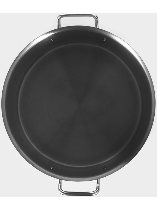 Кастрюля 25л, толщина 0,8мм, дно ТРС  , 201 сталь, с крышкой, индукция, d=36 см, h=24 см