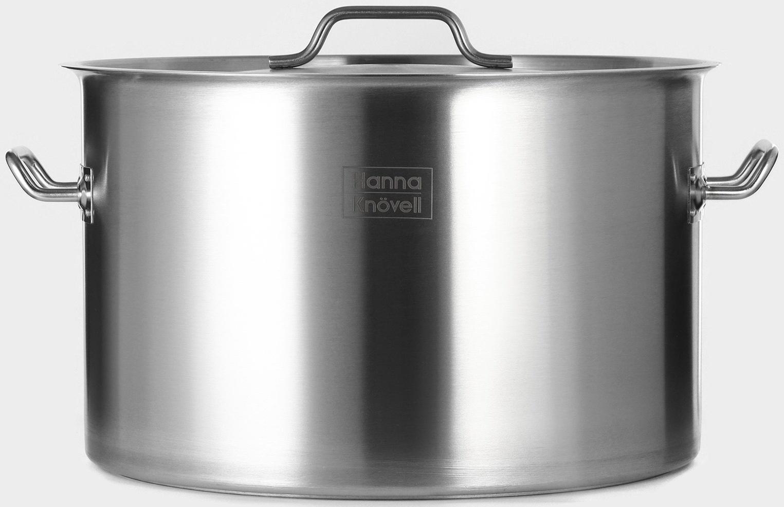 Кастрюля 35л, толщина 1 мм, дно ТРС  , 201 сталь, с крышкой, индукция, d=40 см, h=26 см