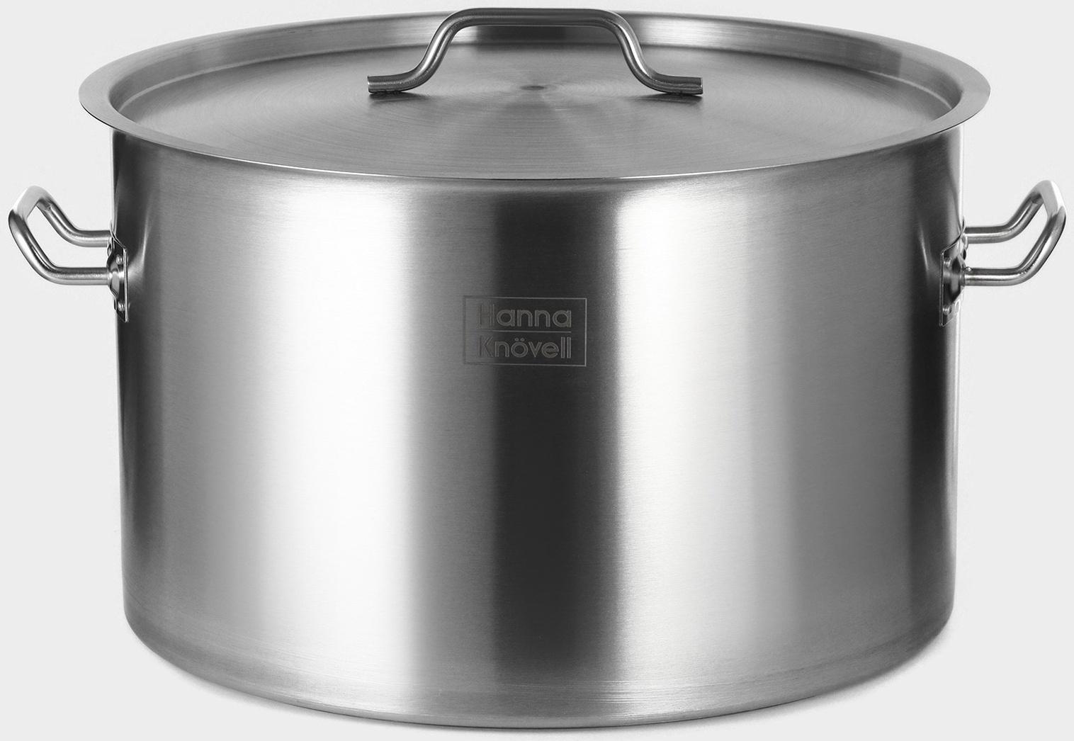 Кастрюля 47л, толщина 1 мм, дно ТРС   , 201 сталь, с крышкой,индукция, d=45 см, h=28 см