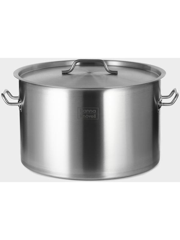 Кастрюля 47л, толщина 1 мм, дно ТРС   , 201 сталь, с крышкой,индукция, d=45 см, h=28 см