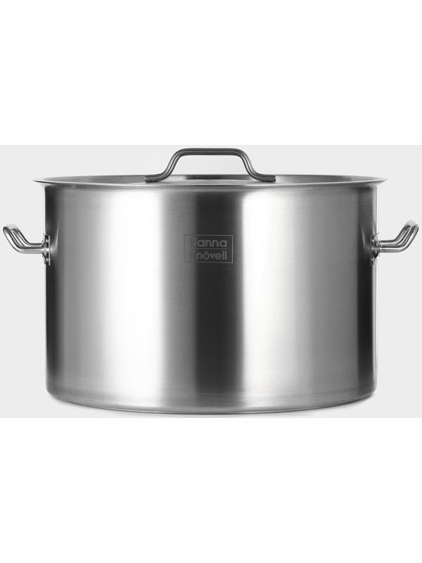 Кастрюля 47л, толщина 1 мм, дно ТРС   , 201 сталь, с крышкой,индукция, d=45 см, h=28 см