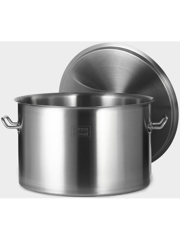 Кастрюля 47л, толщина 1 мм, дно ТРС   , 201 сталь, с крышкой,индукция, d=45 см, h=28 см