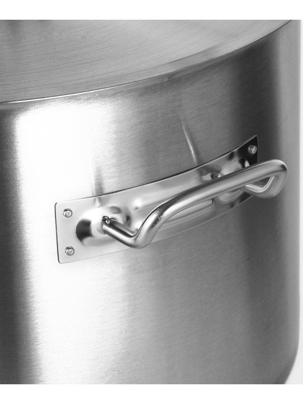 Кастрюля 47л, толщина 1 мм, дно ТРС   , 201 сталь, с крышкой,индукция, d=45 см, h=28 см