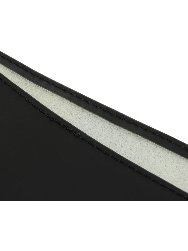 Оплетка на руль сшивная, экокожа, черная, нить, игла, размер L, 38-40 см